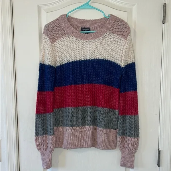 Abercrombie Colorful‎ Striped Sweater - Image 2