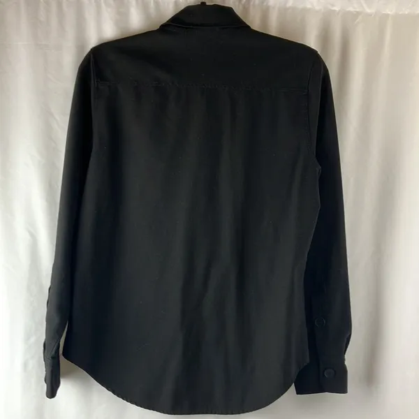 Zara Women black button up shirt size small - Image 6
