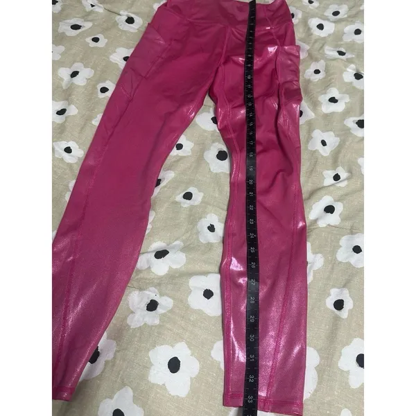 Fabletics pink sparkle leggings - Image 3