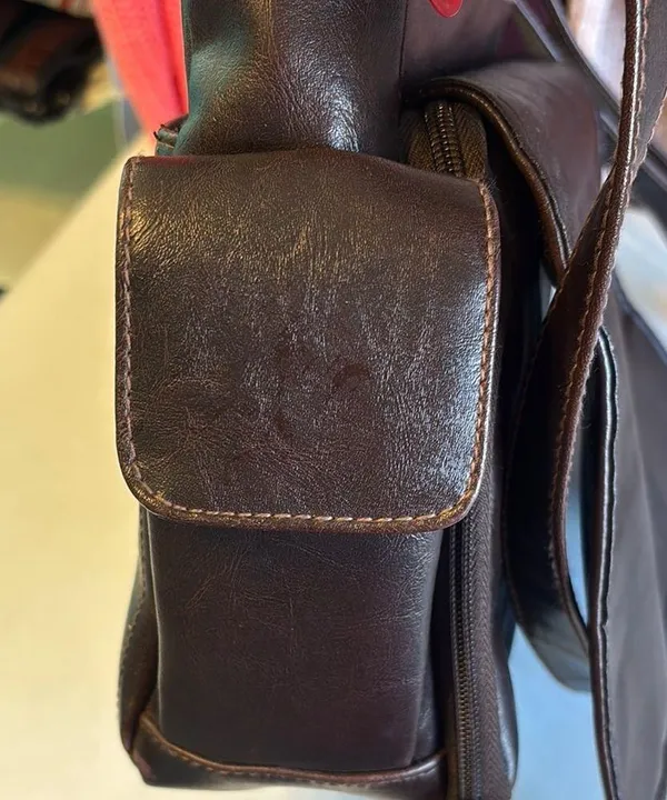 Faux leather Messenger/hand Bag Brown - Image 9