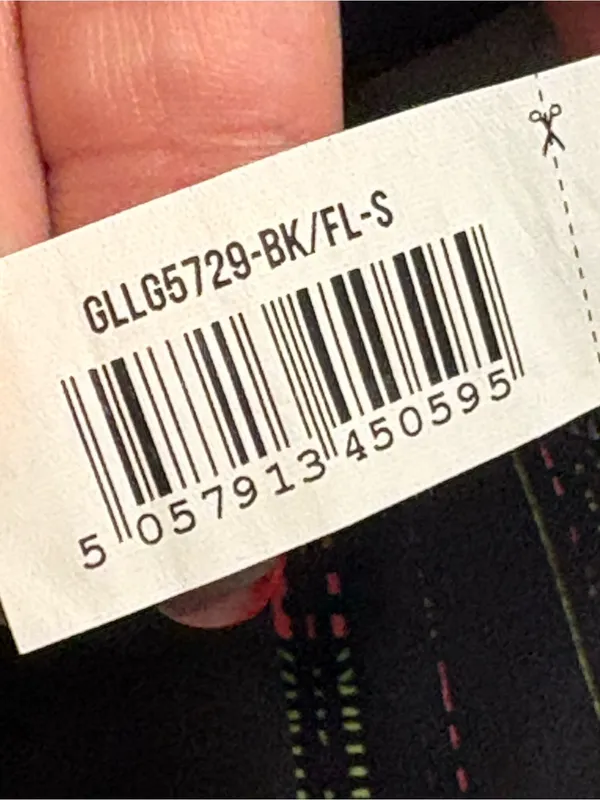 Gymshark Black Leggings with Neon Stripe Logo Pattern size Small - Image 8