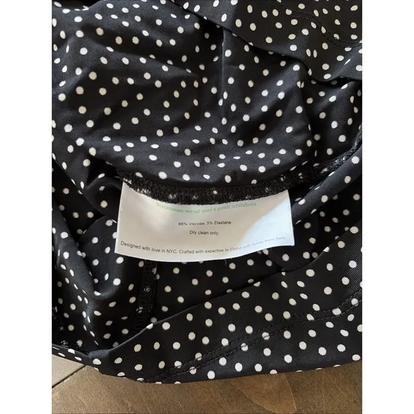 M.M.LaFleur Polka Dot Long Sleeve‎ Top Womens Size S Black White Juliana Dress - Image 6
