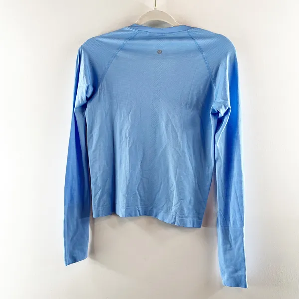 Lululemon Swiftly Tech Long Sleeve Running T-Shirt 2.0 Race Length Blue 8 - Image 7