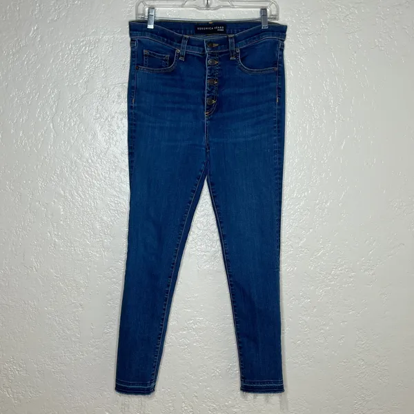 Veronica Beard Debbie Skinny Jeans Raw Hem Ankle Crop‎ Vintage Women 30 - Image 2