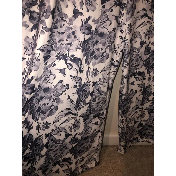 Jumpsuit Gray Floral Size XL Romper Adjustable Straps Summer Beach Vacation - Image 2