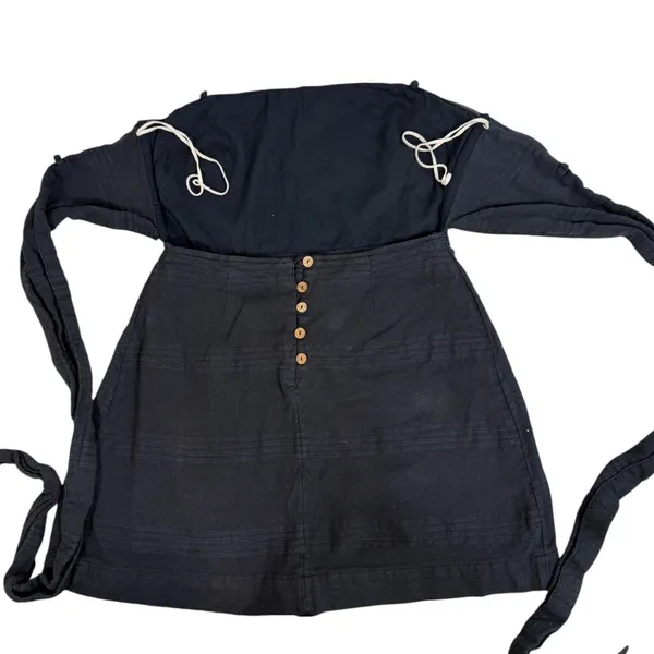 Free People Free-Est Romper Skort Womens Medium Black Tie Back Open Back Boho - Image 7