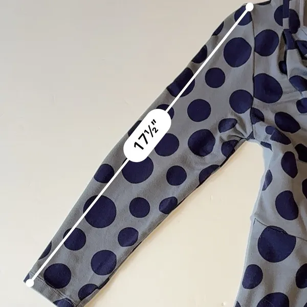 Boden Dress Women's Size 4 Long US, 8L UK Blue Polka Dot V Neck 3/4 Sleeves Work - Image 9