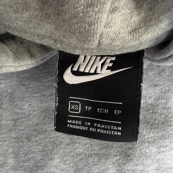Nike Hoodie‎ XS Gray Pullover Sweatshirt Minimal Logo Unisex - Image 3