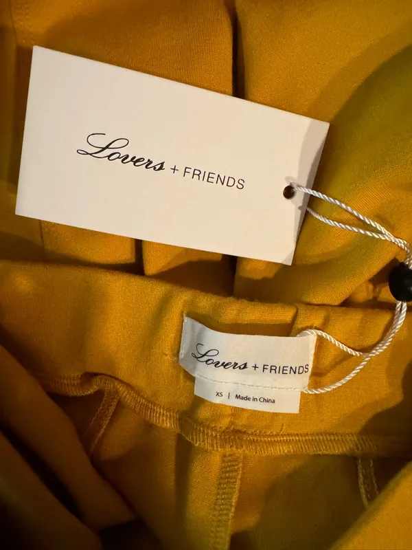 Lovers + Friends Mustard Yellow Straight Leg Pants Size XS - Image 4