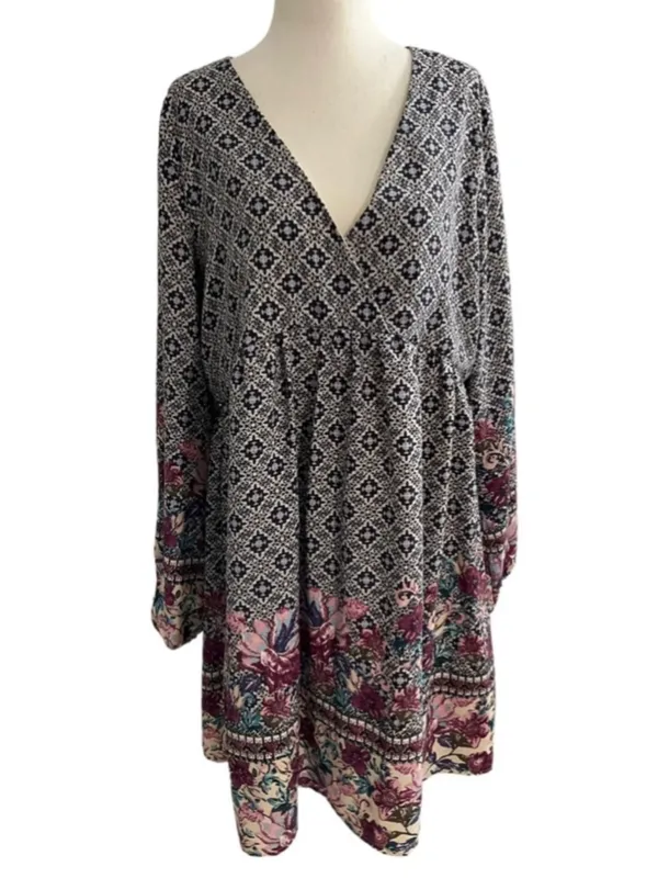 Altar'd State Floral Print Bohemian Babydoll Mini Dress Bridgerton Romantic - Image 3
