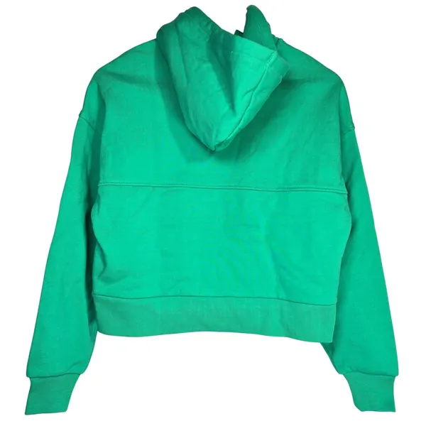 Everlane Organic Cotton Full Zip Hoodie Bright Jade Green Size‎ XXS Cropped - Image 2