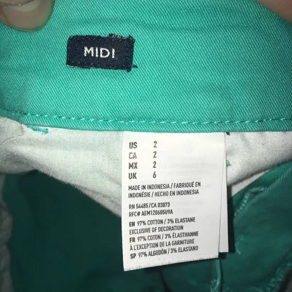 American Eagle green cuffed midi size 2 shorts - Image 2