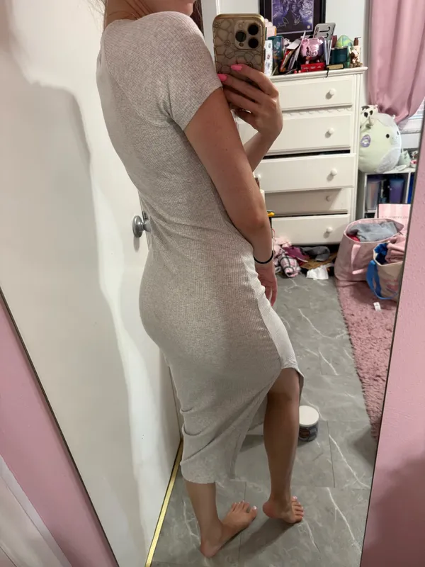 PINK - Victoria's Secret Gray midi dress - Image 2