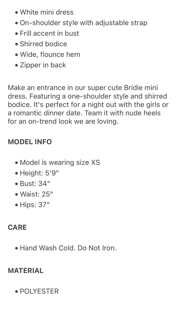 Selfie Leslie White Mini Dress - Image 6