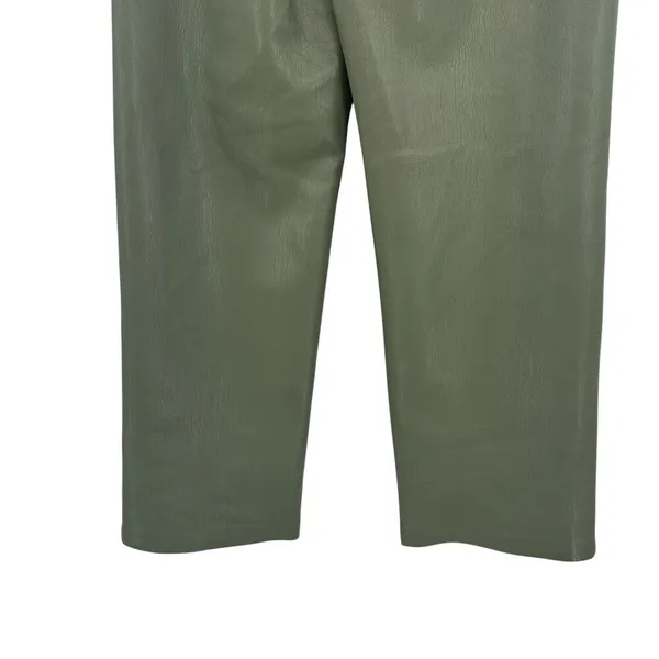 Aritzia Wilfred The Melina Pants Vegan Leather Cropped‎ Sage Green Size 00 - Image 6