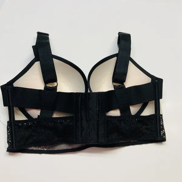 Victoria's Secret Push-Up Bra Size‎ 34C Black Lace Longline Plunge Underwire - Image 8