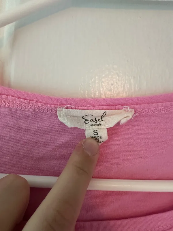 Easel Pink Ruffle Babydoll Top - Image 2
