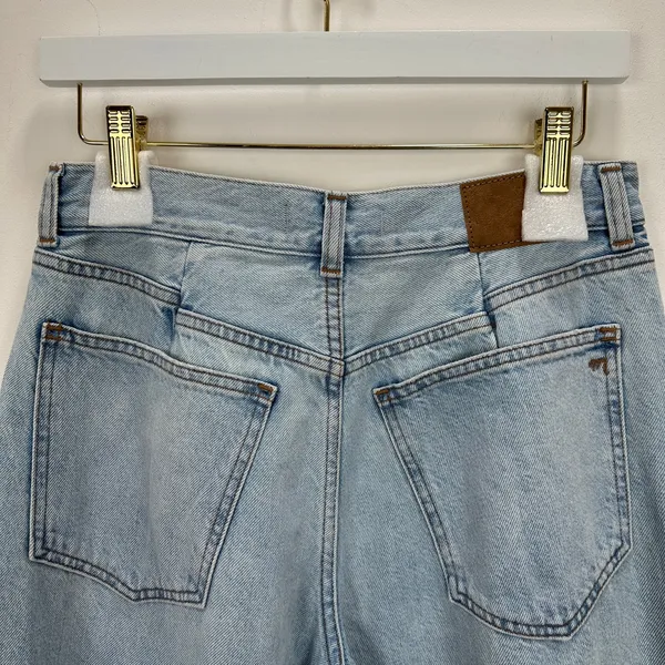 Madewell Superwide Leg Jeans Cather Wash Button Front Blue High Rise US 26 NWT - Image 12