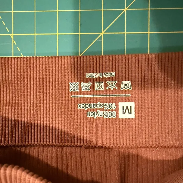 Brown Cropped Long Sleeve Top Size M - Image 5