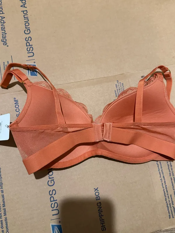 Nordstrom New LIVELY Padded Underwire T-Shirt Lace J- Hook Bra Terracotta 32C - Image 5