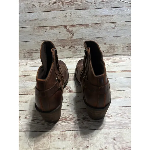 Teva Foxy Ankle Boots Booties Women's Size 7 Brown Leather Round Toe - Image 3