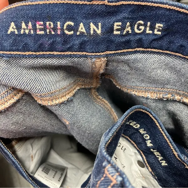 American Eagle Relaxed Mom Jean High Rise 18 Regular Momcore Classic Denim Women - Image 13