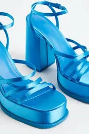 H&M platform satin look heels - Image 2
