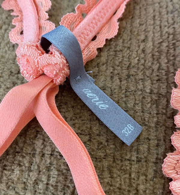 Aerie coral cross back underwire bralette - Image 3