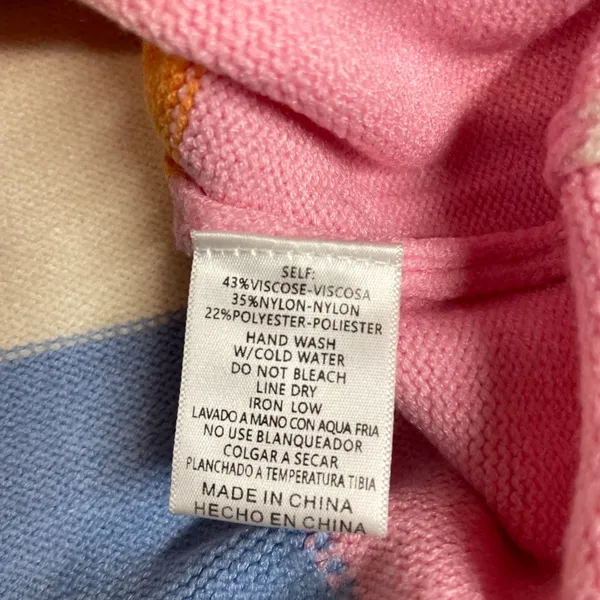 &merci Womens Multi Colored Checkered‎ Ivory Sweater Vest Preppy Large - Image 7