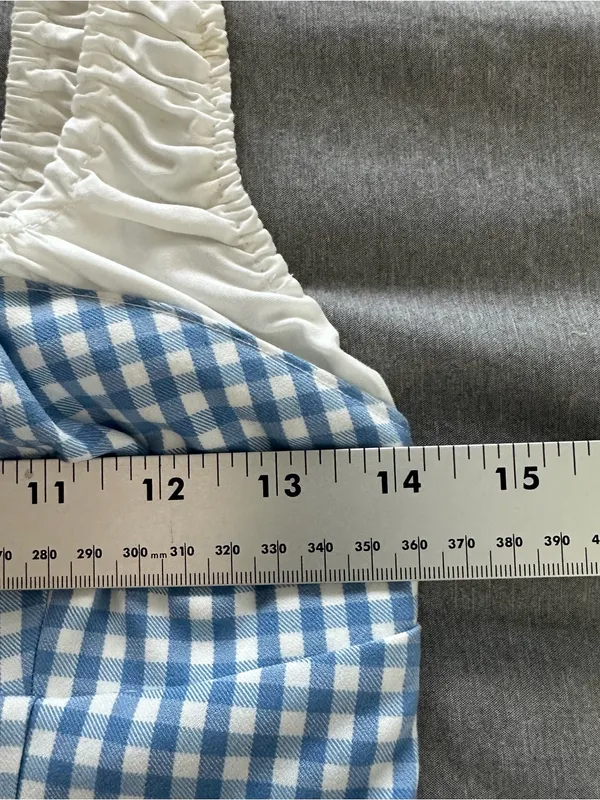 Zara Blue White Gingham Mini Dress XS Bustier Corset Cottagecore NWT - Image 8