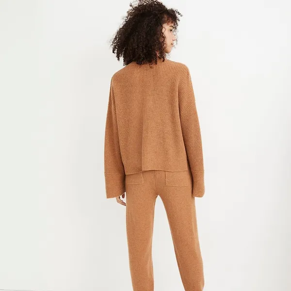 Madewell (re)sourced Cashmere Ribbed Henley Sweater - Image 5
