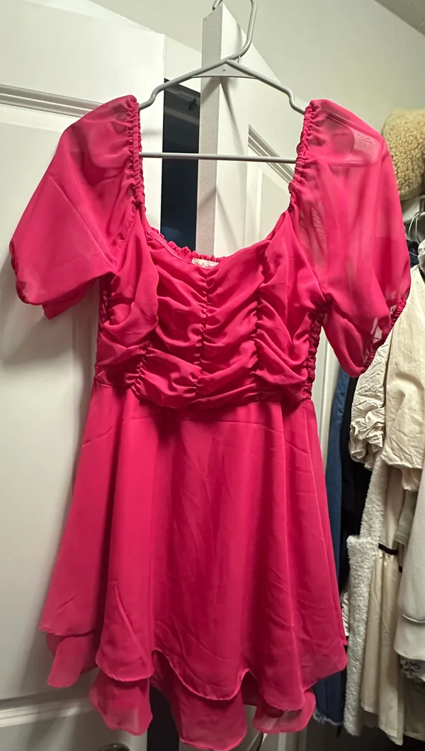 Altar'd State Hot Pink Gabby Dress - Image 4