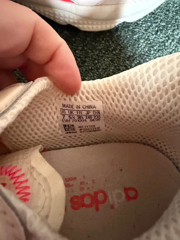 Adidas Pink and White Sneakers - Image 11