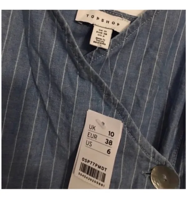 Topshop Blue Striped Dress - Image 4