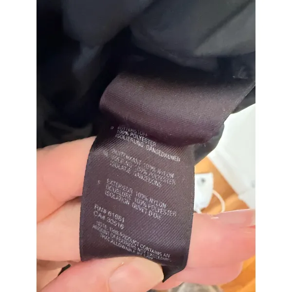 The North Face 600 Down Puffer Jacket Black Removable Hood Women Medium RN 61661 - Image 4