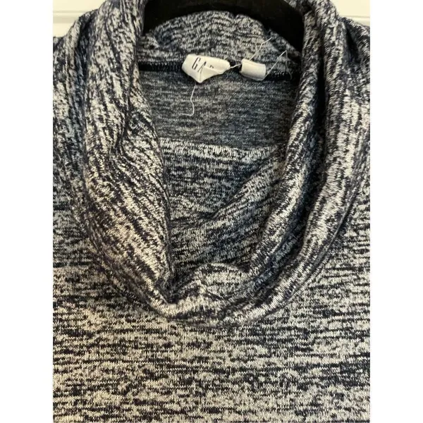 Gap navy cowl neck space dye sweater medium - Image 3