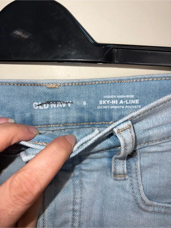 Old Navy Light Blue Denim Cutoff Shorts size 6 - Image 2