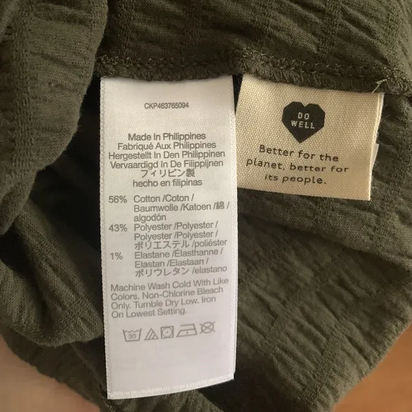 Madewell Olive Tiered Mini Dress Size S‎ Oversized Fits M/L Relaxed Crinkle NWT - Image 11