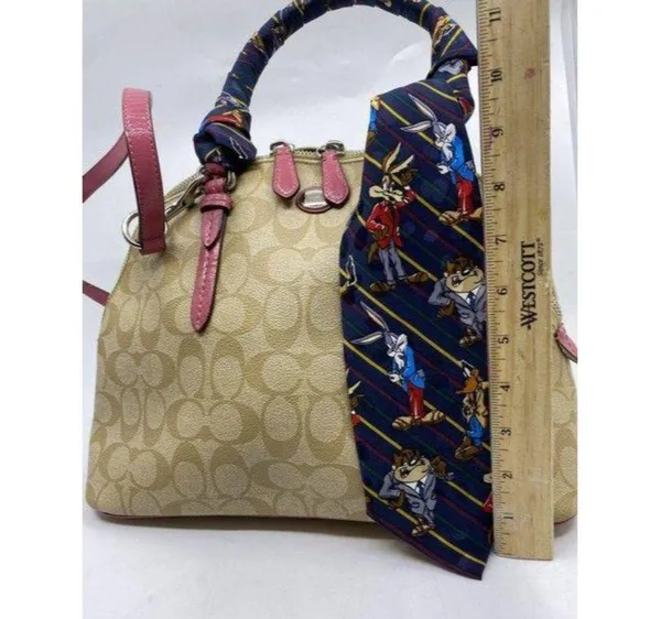 coach customized tan and multicolor cross body bag - Image 5