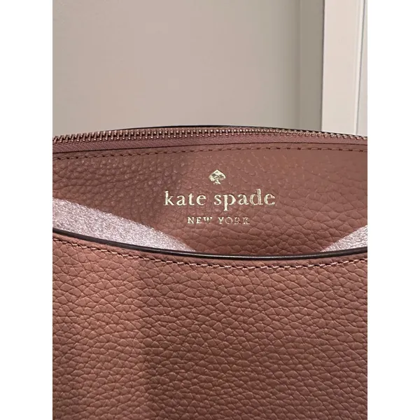 NWT Kate Spade Monica Small Crossbody Bag Purse Pebbled‎ Leather Light Fawn - Image 7