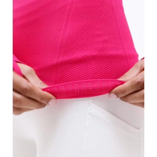 New Athleta M Momentum Seamless Top Dahlia Pink Medium Long Sleeve - Image 8