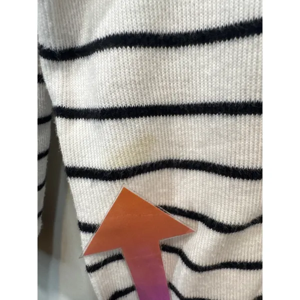 LAUREN RALPH LAUREN Women Striped Button Neck Polo Shirt SMALL Preppy‎ Nautical - Image 7