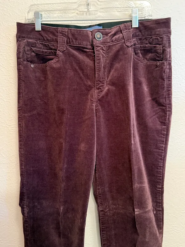 🦄🦄🦄BOGOHO 🦄🦄🦄Democracy Corduroy Slim Pants in Plum-14 - Image 2
