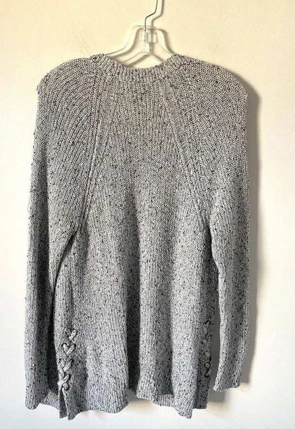 American Eagle Outfitters Rope Long Cardigan Sweater Black White Size Medium - Image 2