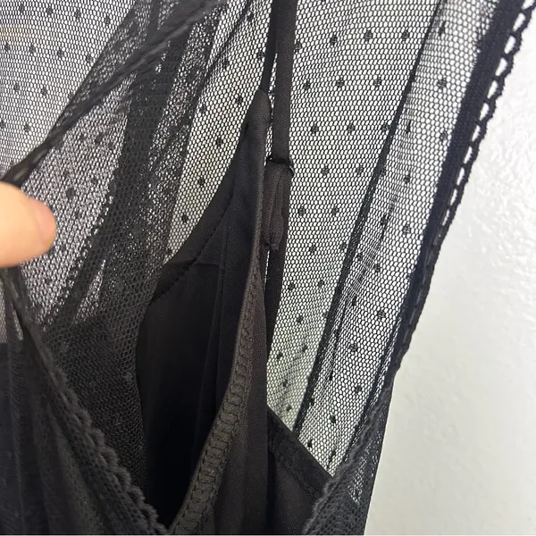 NWT Maggy London Black Mesh Illusion Sleeveless Dress Size 14 - Image 9
