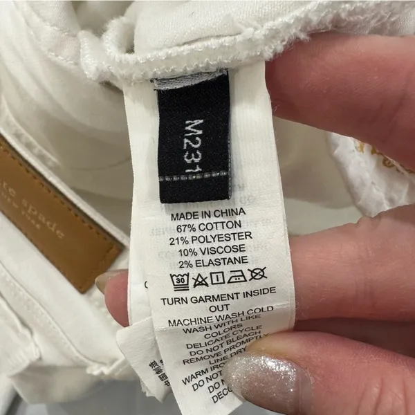 Kate‎ Spade Broome Street White Slim Jeans Size 29 Ooh La La - Image 8