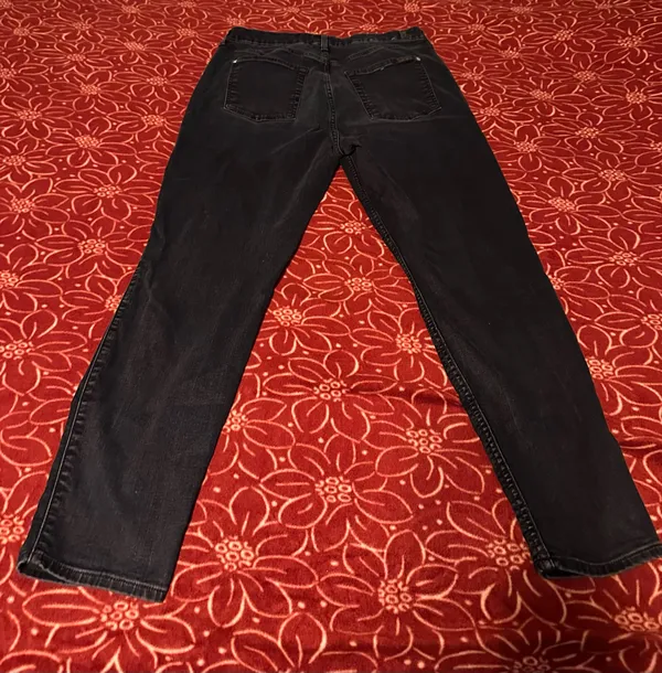 7 For All Mankind Regular Straight Denim Jeans Dark Wash 5-Pocket - Image 3