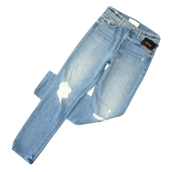 NWT Mother Superior The Huffy Skimp in Rope's End Destroyed Jeans 27 - Image 4