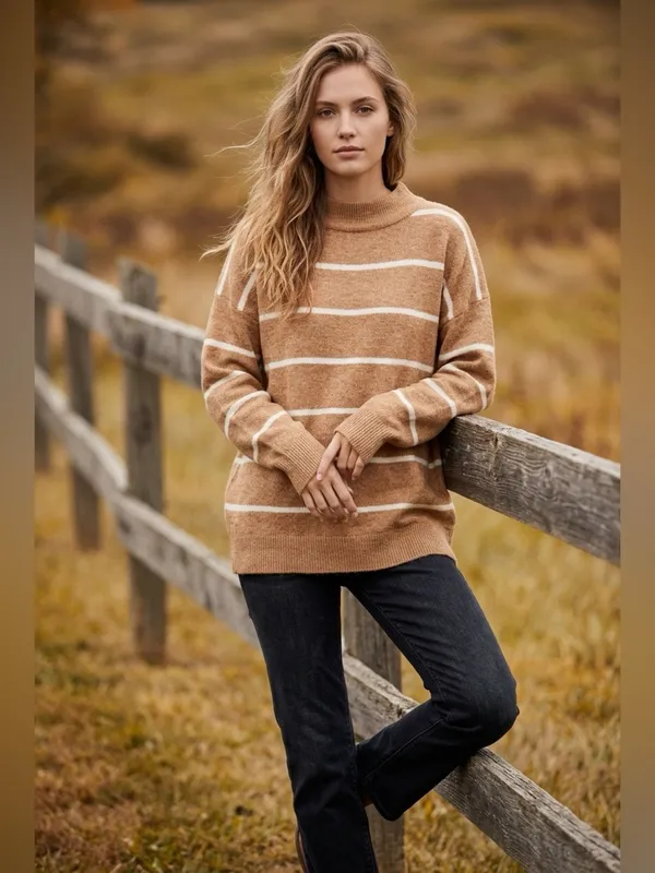 A New Day Oversized Chunky Striped Sweater Size XS - Image 7