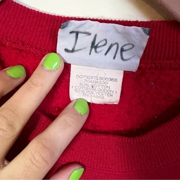 ✨ Vintage Lee‎ Red Iowa Crewneck Sweatshirt Large - Image 4